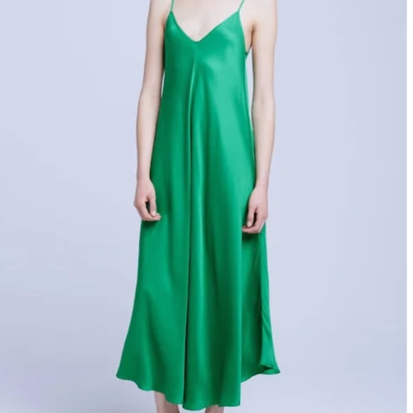 green silk L’agence dress - Picture 6 of 6